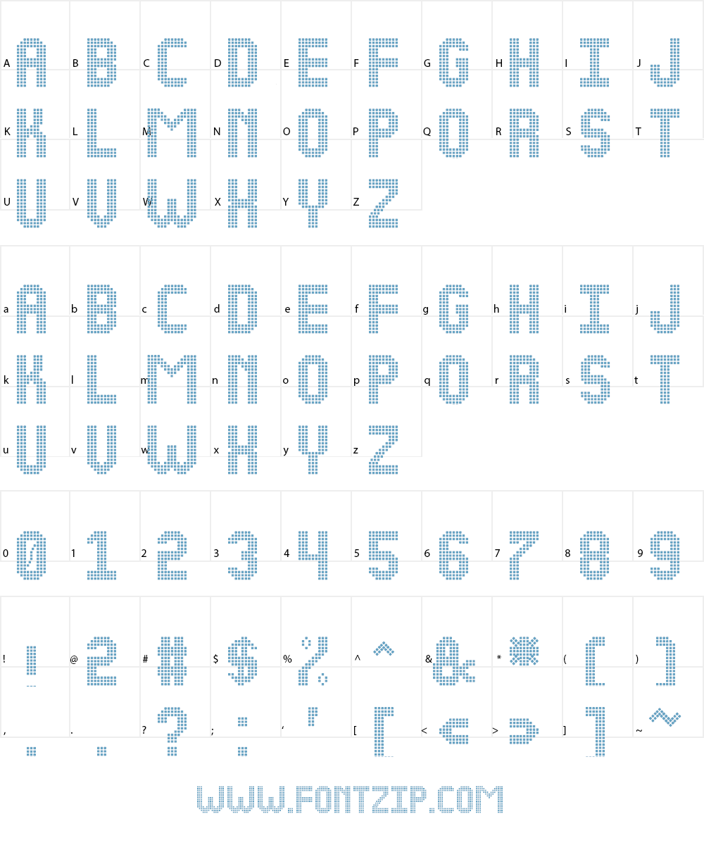 NEW LED DISPLAY ST Font Character